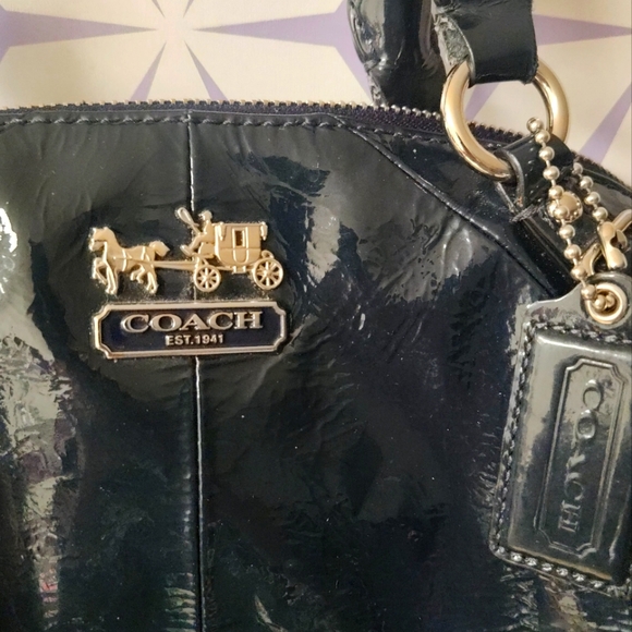 Coach Madison Sophia Patent Leather Satchel AMAZING CONDITION RETRO - Picture 2 of 8